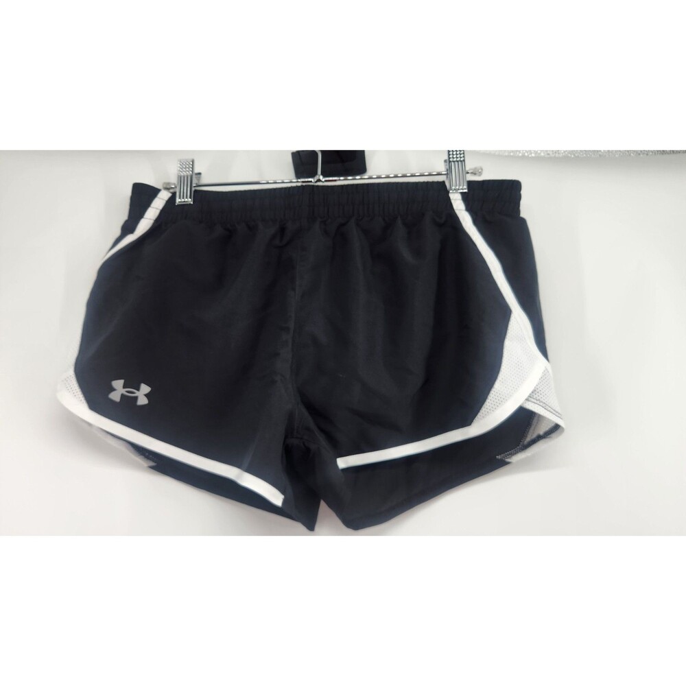 Under Armour Girls Large Black Athletic Performance‎ Shorts Loose Fit Gym NWT